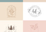 design hand drawn feminine botanical logo for your business